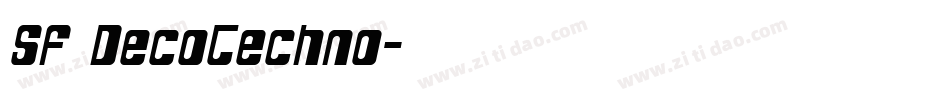 SF DecoTechno字体转换
